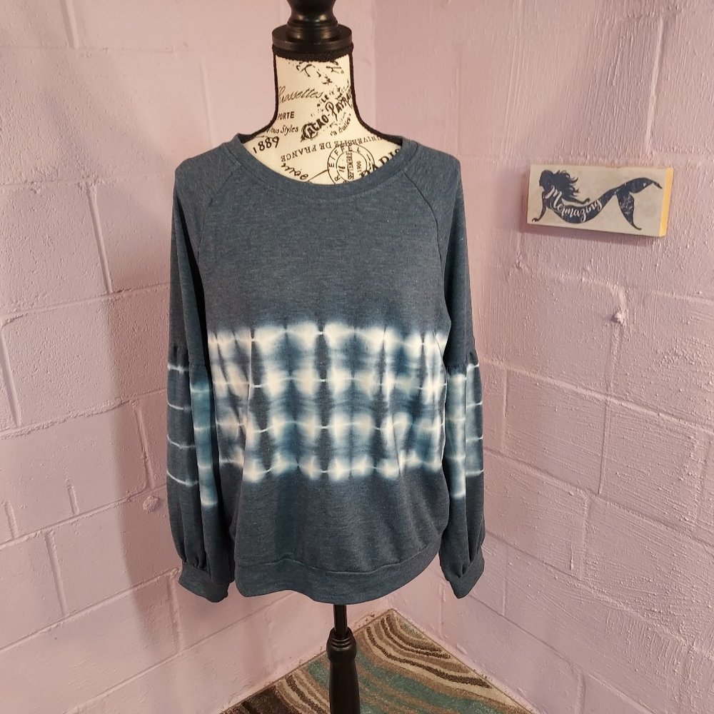 NWT Knox Rose Tie Dye Balloon Sleeve Top
